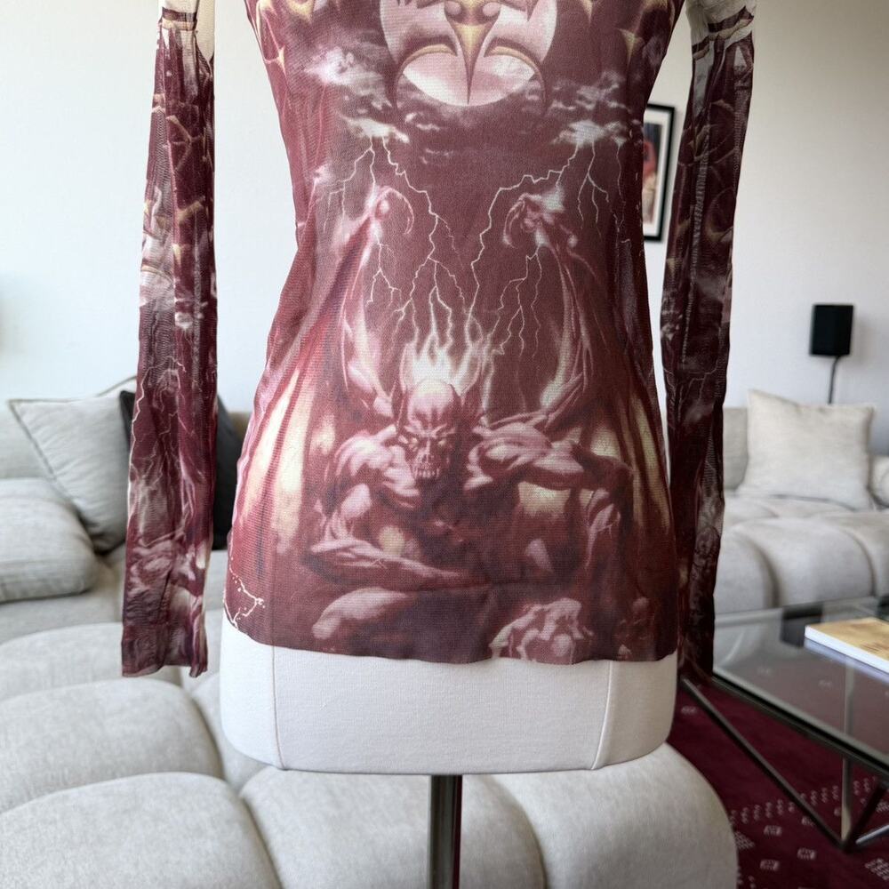 Jean Paul Gaultier SS2001 Powernet Gargoyle Devil Longsleeve - Picture 3 of 10